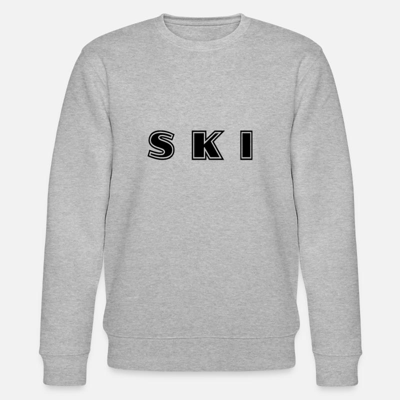 Ski Schriftzug - Stanley/Stella Unisex Bio-Sweatshirt CHANGER  - Grau meliert