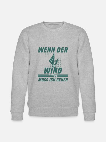 Kite surfen Spruch - Stanley/Stella Unisex Bio-Sweatshirt CHANGER - Grau meliert