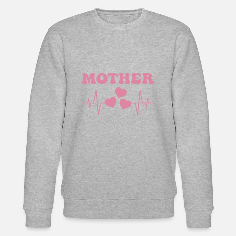 Mutter Herzschlag - Stanley/Stella Unisex Bio-Sweatshirt CHANGER  - Grau meliert