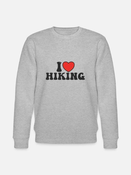 I love hiking - Stanley/Stella CHANGER Unisex Organic Sweatshirt - heather grey