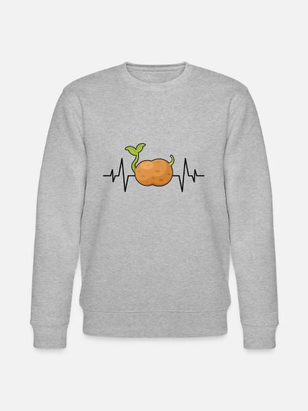 Kartoffel Herzschlag - Stanley/Stella Unisex Bio-Sweatshirt CHANGER - Grau meliert