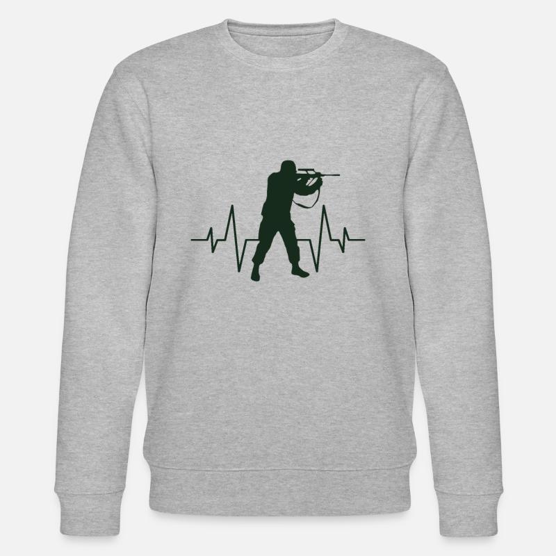 Soldat Herzschlag - Stanley/Stella Unisex Bio-Sweatshirt CHANGER  - Grau meliert