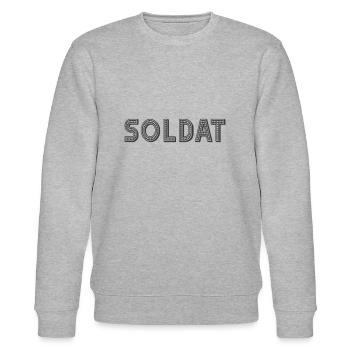 Soldat - Stanley/Stella Unisex Bio-Sweatshirt CHANGER  - Grau meliert - Vorne - Nik (191cm) & Marisol (170cm)