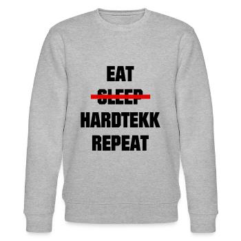Hardtekk - Merch - Tekk - Cadeau - Sweat bio CHANGER Stanley/Stella Unisexe - gris chiné - Devant - Nik (191cm) & Marisol (170cm)