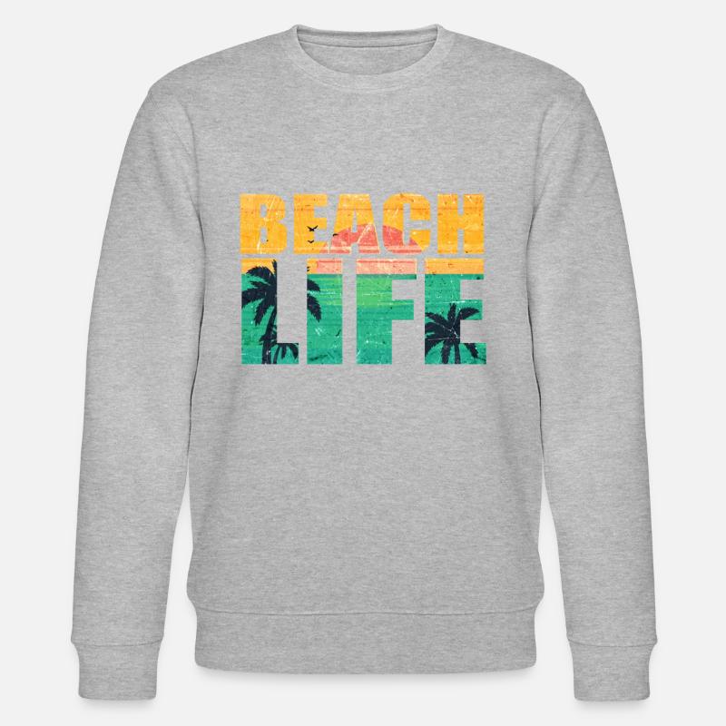 BEACH LIFE - Stanley/Stella Unisex Bio-Sweatshirt CHANGER  - Grau meliert