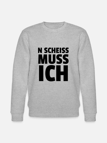 N SCHEISS MUSS ICH - Stanley/Stella Unisex Bio-Sweatshirt CHANGER - Grau meliert
