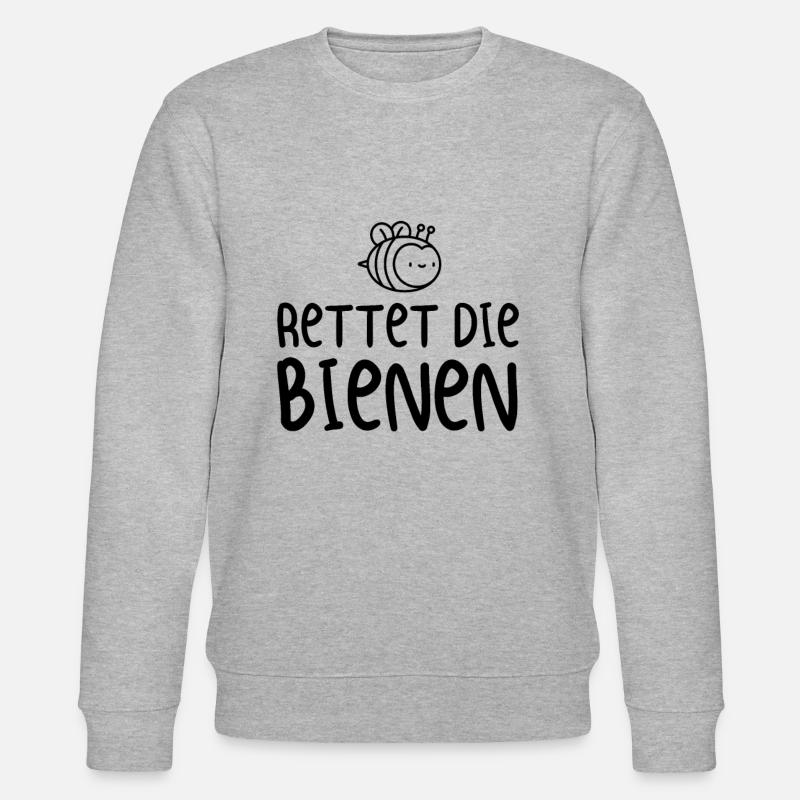 RETTET DIE BIENEN - Stanley/Stella Unisex Bio-Sweatshirt CHANGER  - Grau meliert