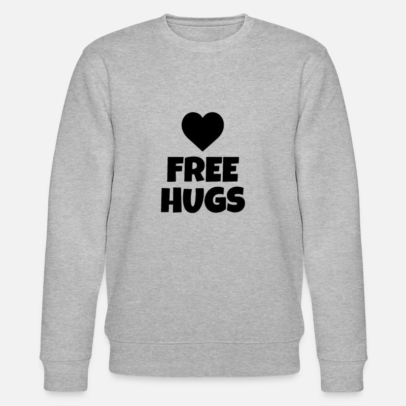 FREE HUGS - Stanley/Stella Unisex Bio-Sweatshirt CHANGER  - Grau meliert
