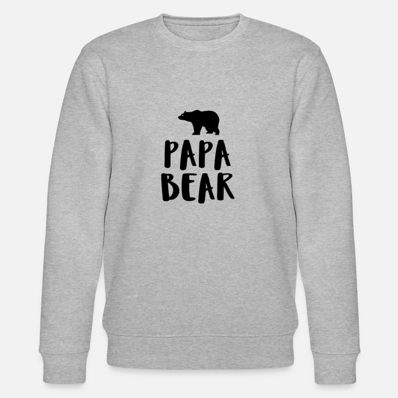 Papa Bear - Stanley/Stella Unisex Bio-Sweatshirt CHANGER  - Grau meliert