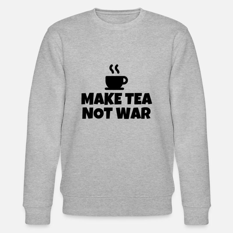 Make Tea Not War - Stanley/Stella Unisex Bio-Sweatshirt CHANGER  - Grau meliert