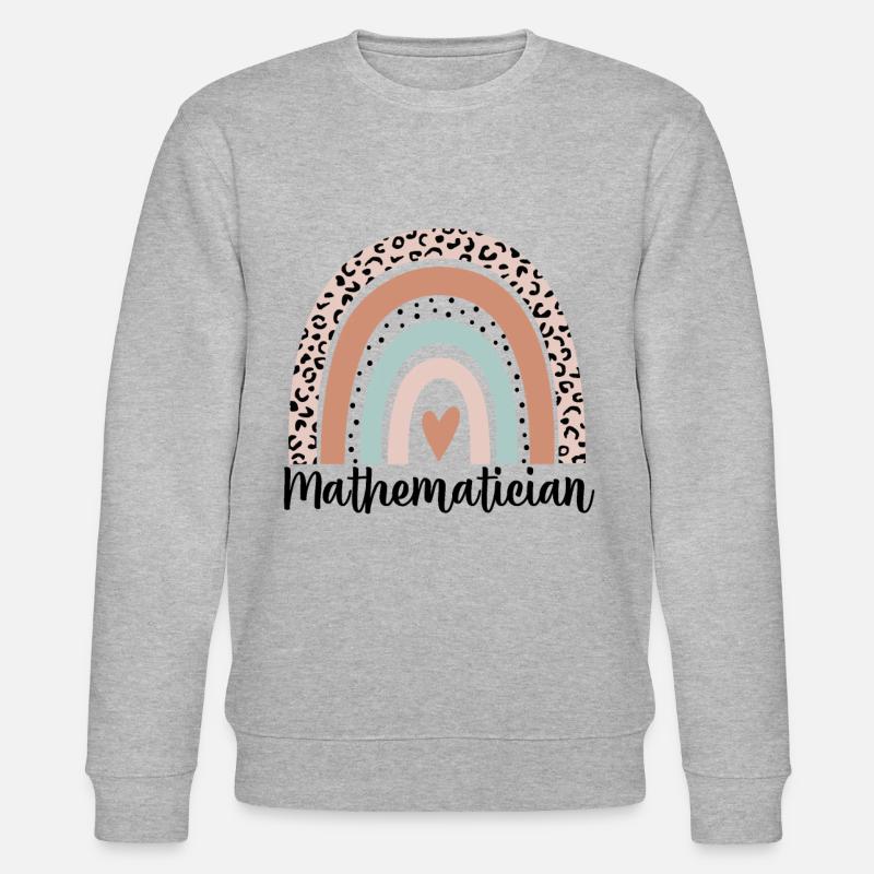 Mathematiker Regenbogenleopard Lustiger Mathematiker - Stanley/Stella Unisex Bio-Sweatshirt CHANGER  - Grau meliert