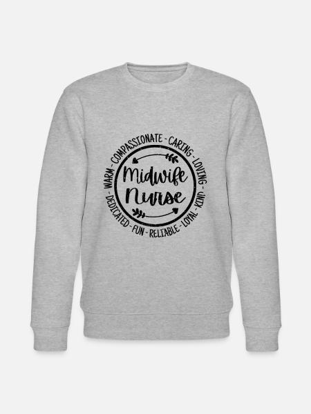 Barnmorska sjuksköterska livssjuksköterskegrupp uppskattning - Ekologisk sweatshirt CHANGER unisex från Stanley/Stella - gråmelerad