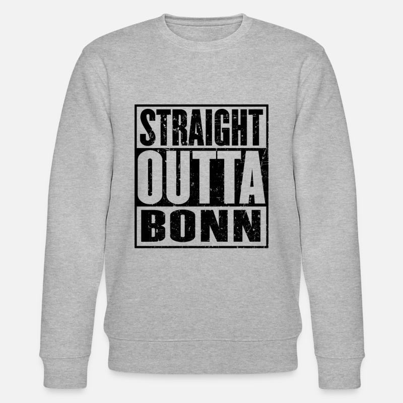 Gerade Outta Bonn - Stanley/Stella Unisex Bio-Sweatshirt CHANGER  - Grau meliert