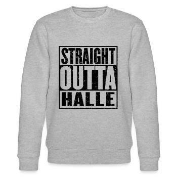 Halle Outta droite - Sweat bio CHANGER Stanley/Stella Unisexe - gris chiné - Devant - Nik (191cm) & Marisol (170cm)