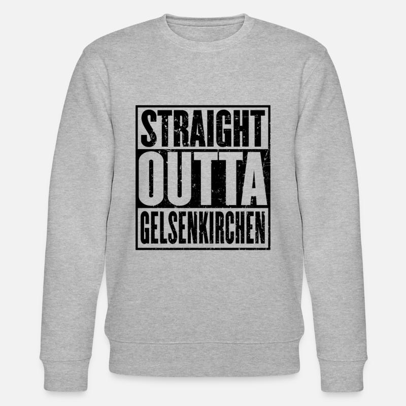 Gerade Outta Gelsenkirchen - Stanley/Stella Unisex Bio-Sweatshirt CHANGER  - Grau meliert