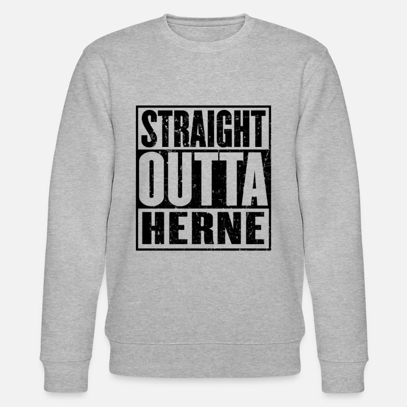 Gerade Outta Herne - Stanley/Stella Unisex Bio-Sweatshirt CHANGER  - Grau meliert