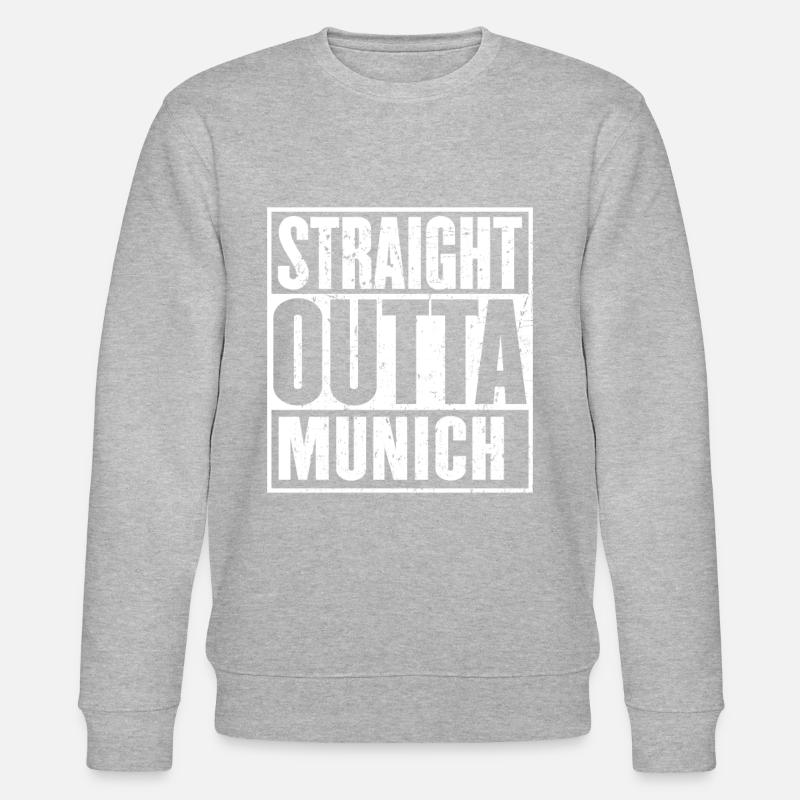 Straight Outta München - Stanley/Stella Unisex Bio-Sweatshirt CHANGER  - Grau meliert