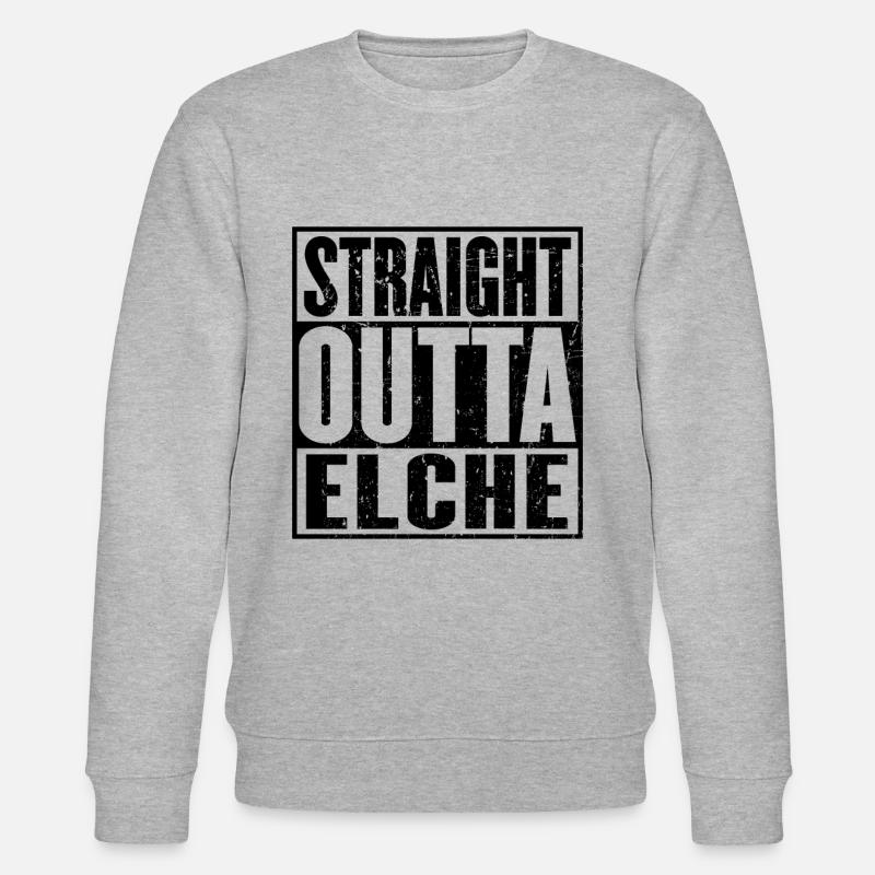 Gerade Outta Elche - Stanley/Stella Unisex Bio-Sweatshirt CHANGER  - Grau meliert