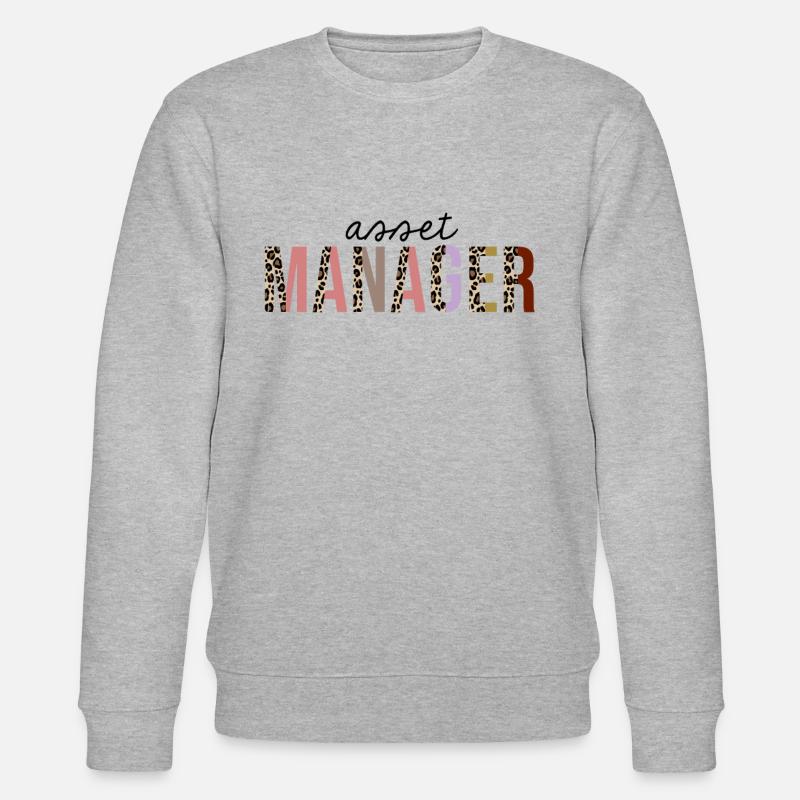 Vermögensverwalter Leopard Print Lustig - Stanley/Stella Unisex Bio-Sweatshirt CHANGER  - Grau meliert