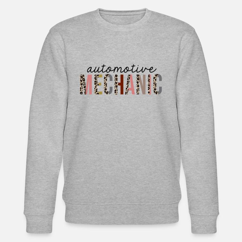 Mécanique automobile Leopard Print Drôle - Sweat bio CHANGER Stanley/Stella Unisexe - gris chiné