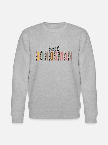 Bail Bondsman Leopard Print Funny - Stanley/Stella CHANGER Unisex Organic Sweatshirt - heather grey