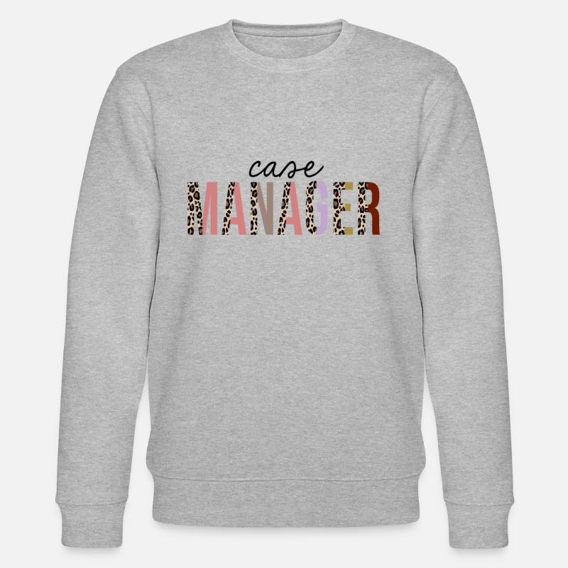 Case Manager Leopard Print Lustig - Stanley/Stella Unisex Bio-Sweatshirt CHANGER  - Grau meliert