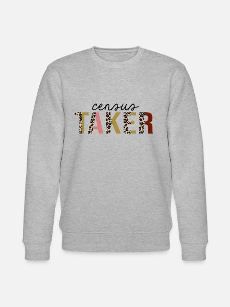 Census Taker Leopard Print Funny - Stanley/Stella CHANGER Unisex Organic Sweatshirt - heather grey