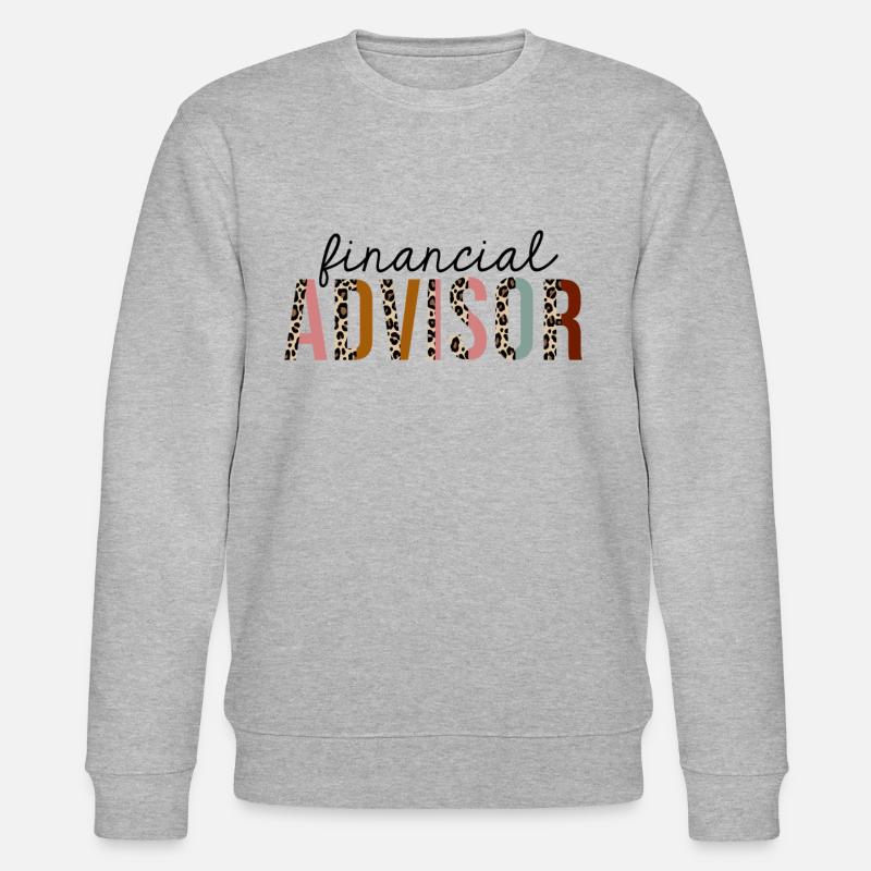Conseiller financier Leopard Print Drôle - Sweat bio CHANGER Stanley/Stella Unisexe - gris chiné
