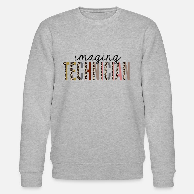 Imaging Technician Leopard Print Funny - Stanley/Stella CHANGER Unisex Organic Sweatshirt - heather grey