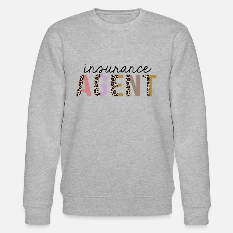 Versicherungsagent Leopard Print Lustig - Stanley/Stella Unisex Bio-Sweatshirt CHANGER  - Grau meliert