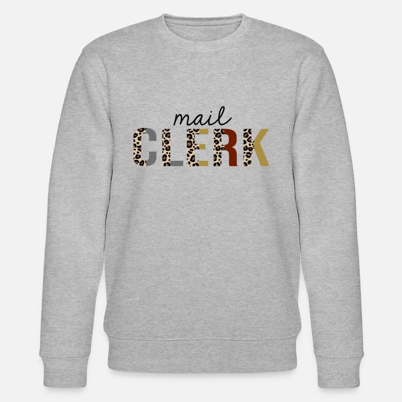 Postangestellter-Leopard-Druck lustig - Stanley/Stella Unisex Bio-Sweatshirt CHANGER - Grau meliert