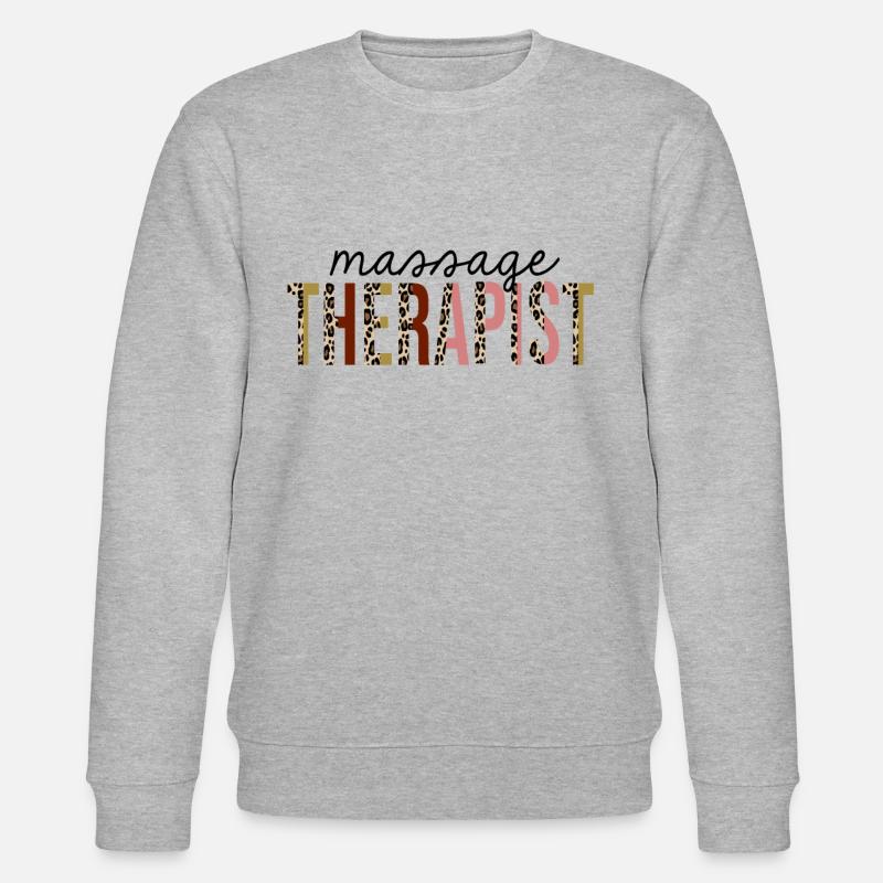 Masseur Leopard Print Funny - Stanley/Stella Unisex Bio-Sweatshirt CHANGER  - Grau meliert