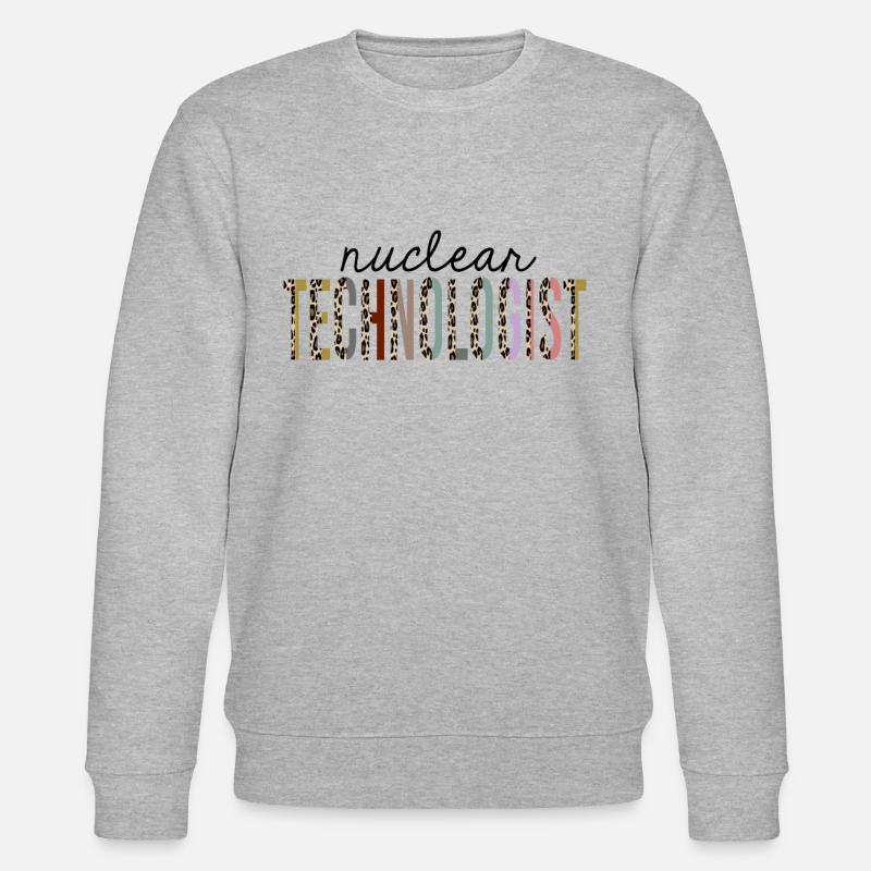 Technologue nucléaire Leopard Print Drôle - Sweat bio CHANGER Stanley/Stella Unisexe - gris chiné