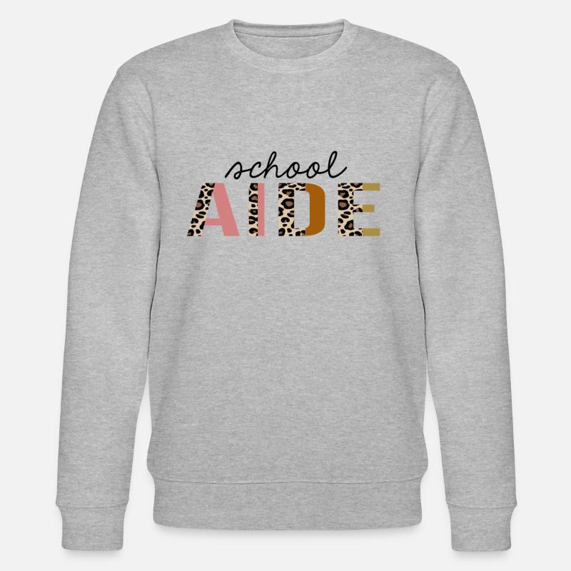 Aide scolaire Leopard Print Drôle - Sweat bio CHANGER Stanley/Stella Unisexe - gris chiné
