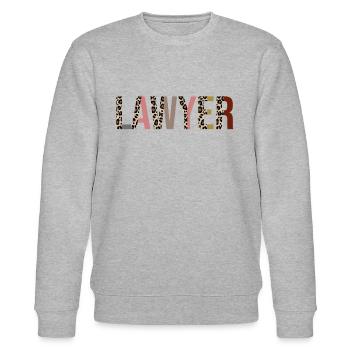 Lawyer - Stanley/Stella CHANGER Unisex Organic Sweatshirt - heather grey - Front - Nik (191cm) & Marisol (170cm)