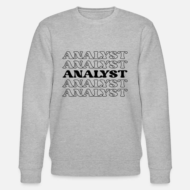 Analyst Accountant Data Scientist Spreadsheet - Stanley/Stella CHANGER Unisex Organic Sweatshirt - heather grey