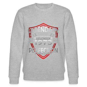 50th Birthday Vintage December 1973 Original - Stanley/Stella CHANGER Unisex Organic Sweatshirt - heather grey - Front - Nik (191cm) & Marisol (170cm)