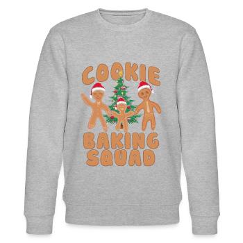 Weihnachten - cooke baking squad - Stanley/Stella Unisex Bio-Sweatshirt CHANGER  - Grau meliert - Vorne - Nik (191cm) & Marisol (170cm)