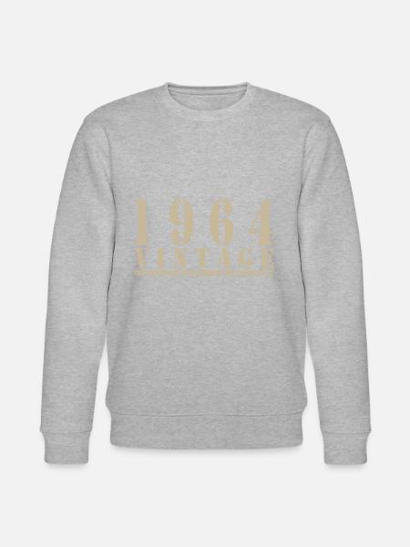 Geburtstag 1964 Jahrgang Vintage Retro Geschenk - Stanley/Stella Unisex Bio-Sweatshirt CHANGER - Grau meliert