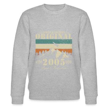 19th Anniversary Original 2005 Limited Edition - Stanley/Stella CHANGER Unisex Organic Sweatshirt - heather grey - Front - Nik (191cm) & Marisol (170cm)