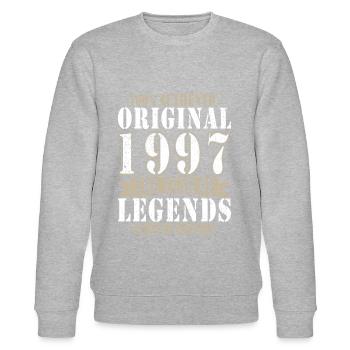 Legend 1997 - Year 1997 - Year 1997 - Stanley/Stella CHANGER Unisex Organic Sweatshirt - heather grey - Front - Nik (191cm) & Marisol (170cm)