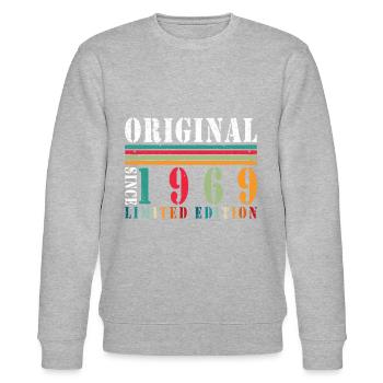 55e anniversaire Vintage 1969 55 ans cadeau - Sweat bio CHANGER Stanley/Stella Unisexe - gris chiné - Devant - Nik (191cm) & Marisol (170cm)