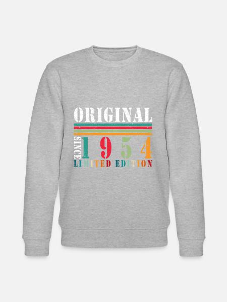 70. Geburtstag Jahrgang 1954 70 Jahre - Stanley/Stella Unisex Bio-Sweatshirt CHANGER - Grau meliert