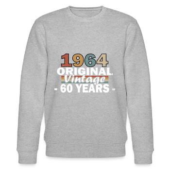 Vintage 1964 - Stanley/Stella CHANGER Unisex Organic Sweatshirt - heather grey - Front - Nik (191cm) & Marisol (170cm)