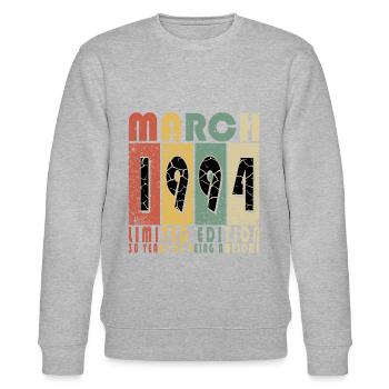 Mars 1994 anniversaire édition limitée - Sweat bio CHANGER Stanley/Stella Unisexe - gris chiné - Devant - Nik (191cm) & Marisol (170cm)