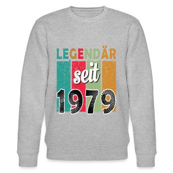 Legendär seit 1979 - Stanley/Stella Unisex Bio-Sweatshirt CHANGER  - Grau meliert - Vorne - Nik (191cm) & Marisol (170cm)