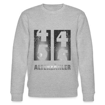 Alterzähler 55 Jahre - 55. Geburtstag - Stanley/Stella Unisex Bio-Sweatshirt CHANGER  - Grau meliert - Vorne - Nik (191cm) & Marisol (170cm)