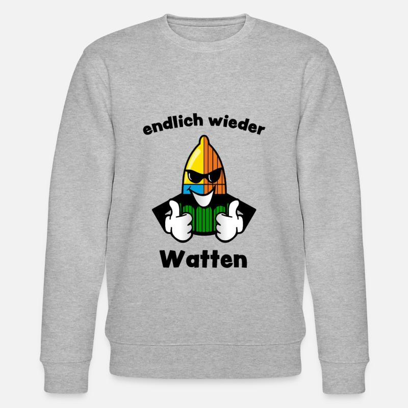WATTEN Watteln Wattlung Card game Kartergeschenk - Stanley/Stella CHANGER Unisex Organic Sweatshirt - heather grey