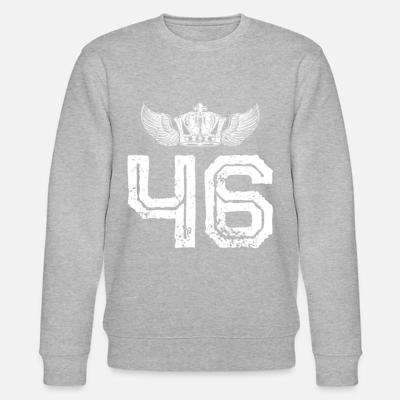 46 Number crown - Stanley/Stella CHANGER Unisex Organic Sweatshirt - heather grey