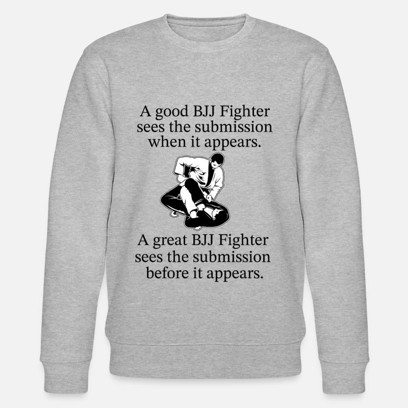 BJJ Zitat - Stanley/Stella Unisex Bio-Sweatshirt CHANGER  - Grau meliert